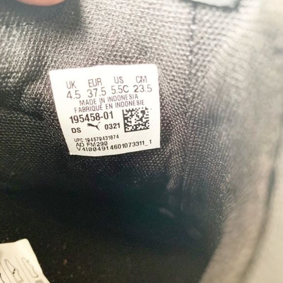 Puma Soft Foam Optimal Comfort Black Sneaker Shoes Size Youth 5.5 / Woman’s 7 - Picture 11 of 14